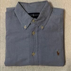 Ralph Lauren Boy’s Blue Button Down Shirt, Size 16